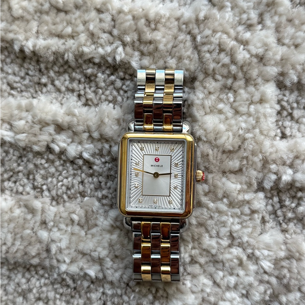 Michele Two-Tone Gold and Silver Watch